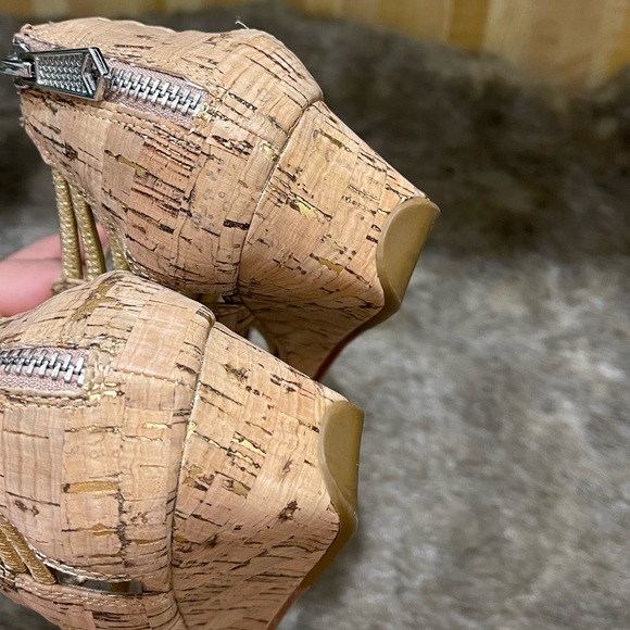 Donald J Pliner Gold Braided Rope Strappy Low Gladiator Sandals - Picture 5 of 8